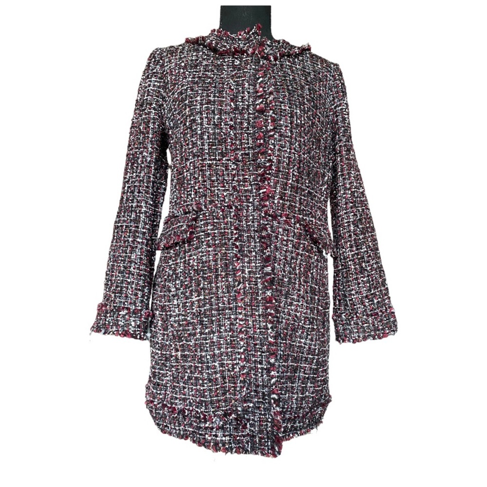 Ann Taylor Tweed Mid Long Jacket Blazer